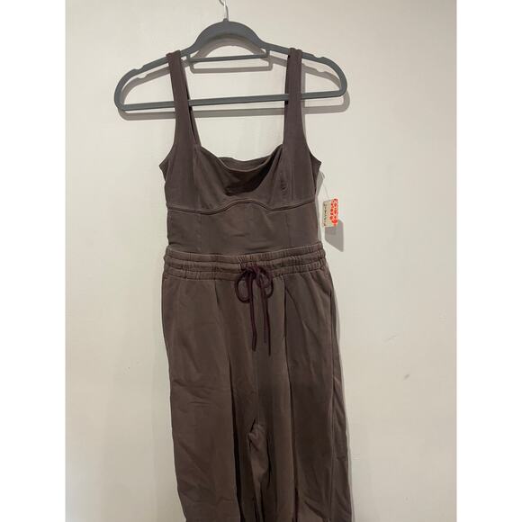 NWT FP Movement Inbound Sleeveless Square Neck Onesie Fossil Women's Size Small - Picture 3 of 10
